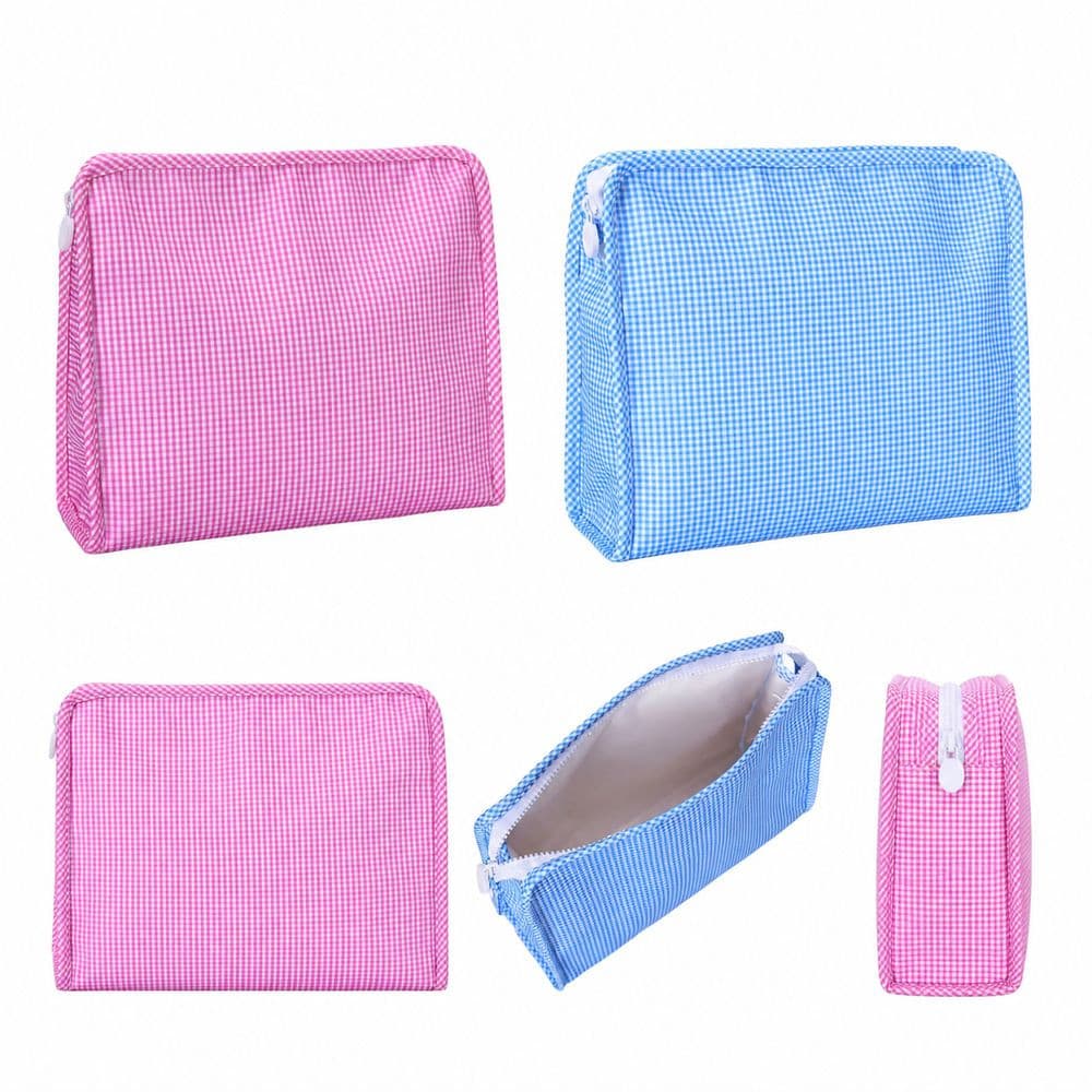 Bolsa De Maquiagem , Cosmética Com Fecho De Zíper De Tecido Higiene Portátil À Prova D'água De Abertura Ampla
