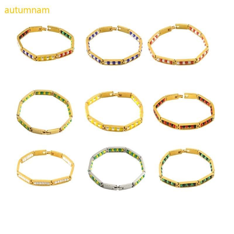 Pulseira Decorativa Autumnam Com Moldura Em Tom Dourado Para Roupas Casuais
