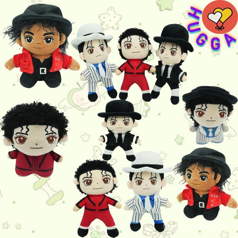 HUGGA Soft Michael Jackson Boneca De Pelúcia Macia E Divertida Chaveiro Personagens De Desenhos Animados Em Torno De Bri