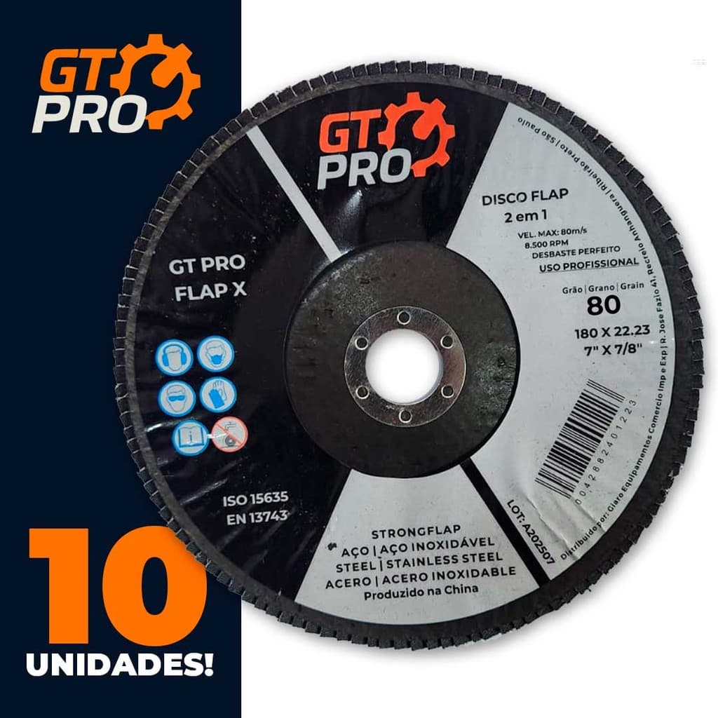 Disco FLAP - Abrasivo de Zirconia p/ corte profissional - 80/115mm x 7""