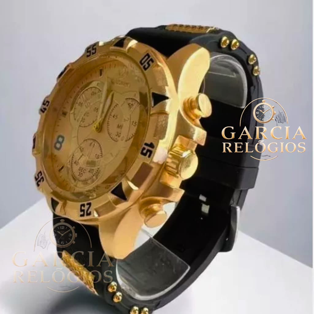 Relógio Masculino Pallyjane Grande Luxo 55mm à Prova d’Água Original