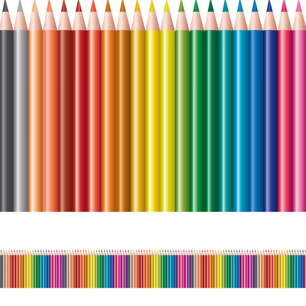 Faixa Decorativa Lápis de Colorir Quarto Infantil 10 Metros