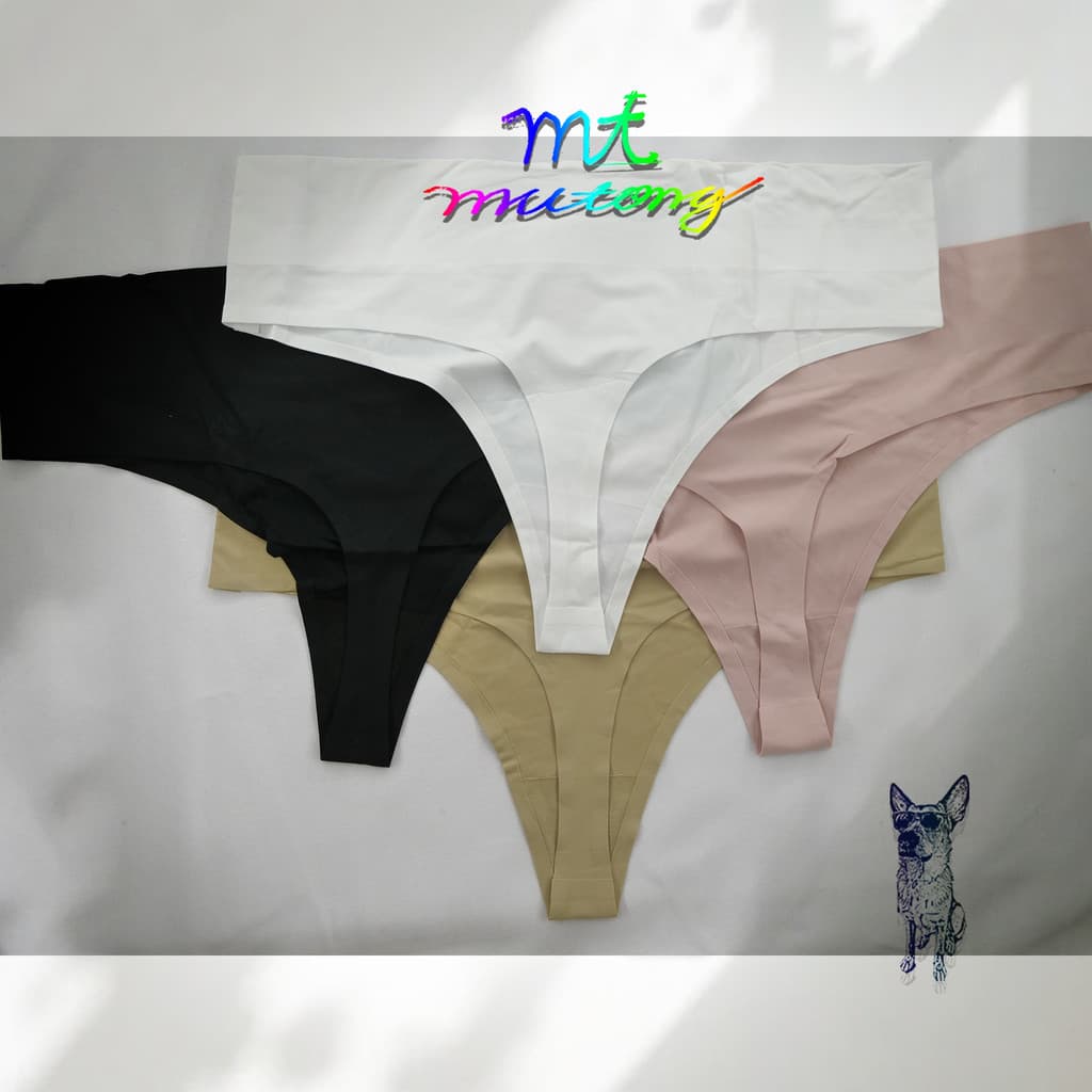 Kit com 2 Calcinha Sem Costura Cos Alto fio  5cm/1006