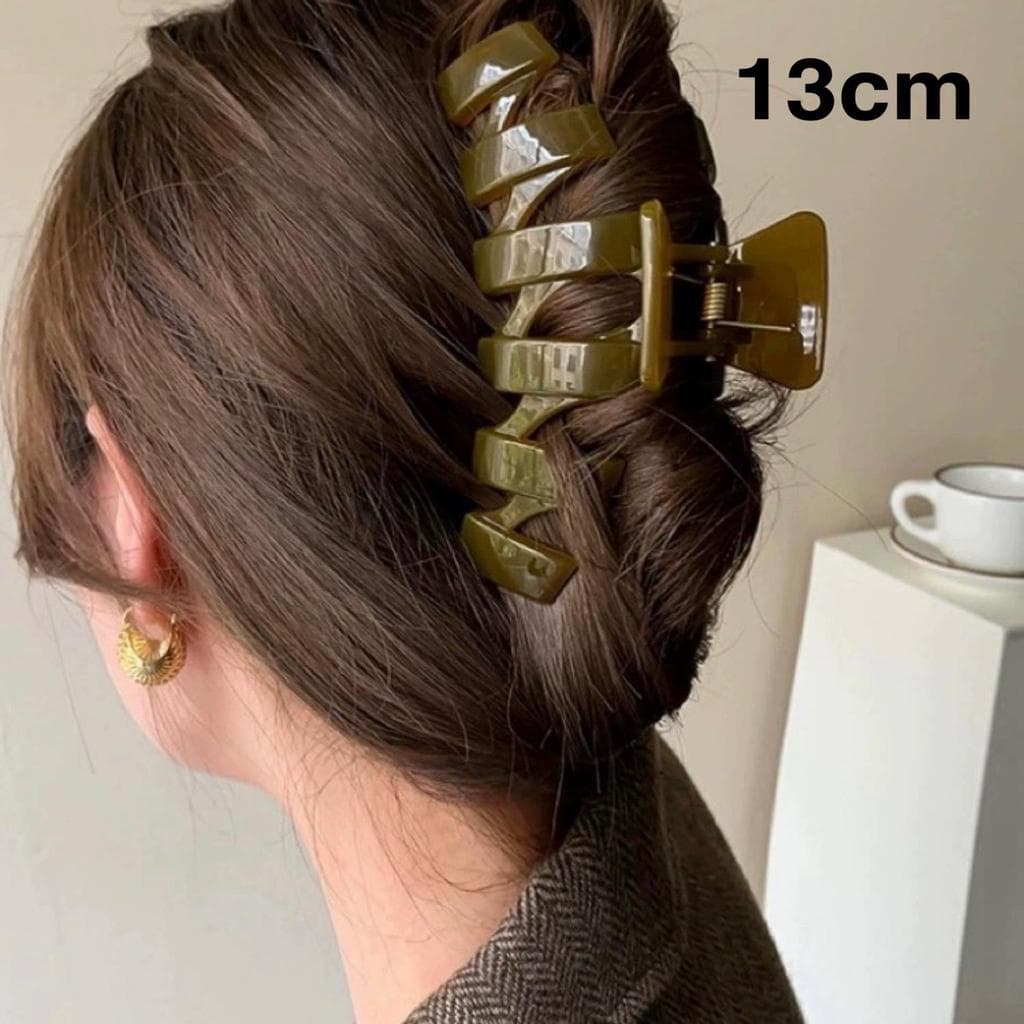 Clipe de grandes dimensões estilo coreano textura geléia forte 13cm Extra grande tubarão clipe feminino ampliado Volume