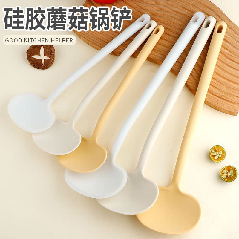 Espátula de Silicone japonesa para uso doméstico, espátula de cogumelo, pequena espátula de cozinha, colher antiaderente