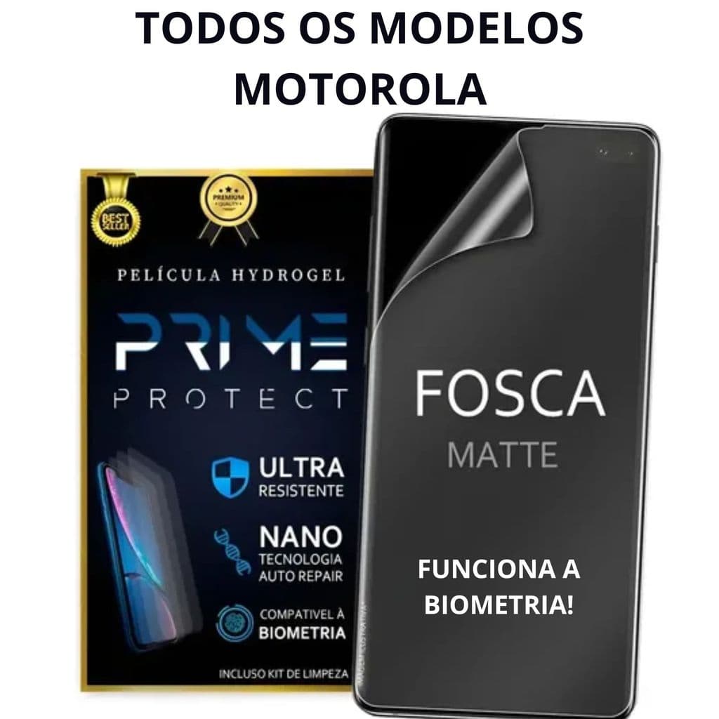 Película Hidrogel FOSCA Motorola (Todos os Modelos) - Anti-Reflexo e Toque Premium