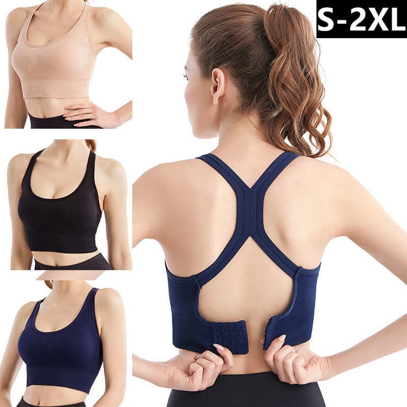 Top fitness academia Moda athleisure Top costas cruzadas Sutiã esportivo traseiro ajustável, à prova de choque, corrida,