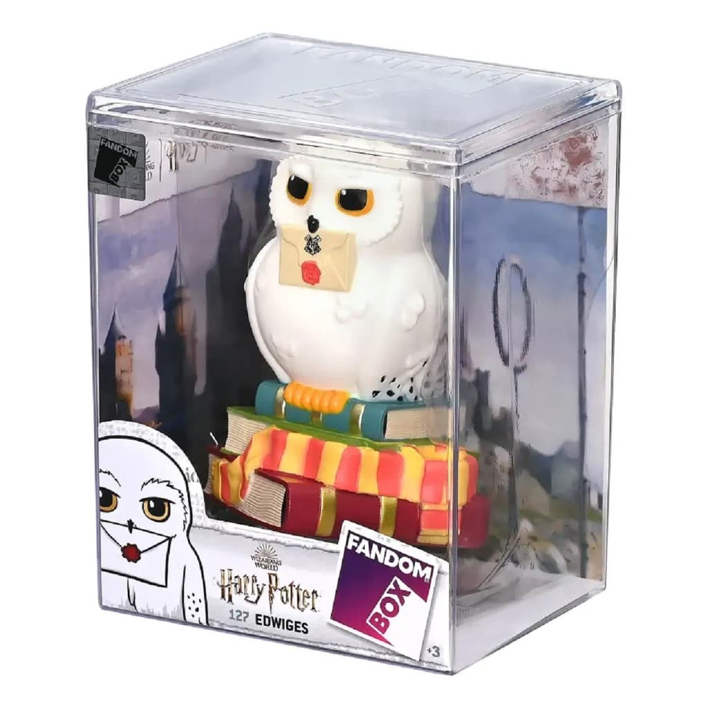 Boneco Vinil Coruja Edwiges Coleção Harry Potter Fandom Box