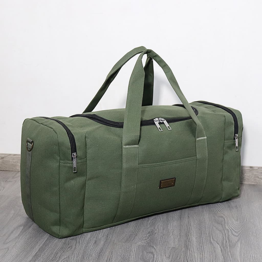 Bolsa de viagem de lona de grande capacidade, bolsa de viagem para passeios, roupas de trabalho, sacola forte dobrável m
