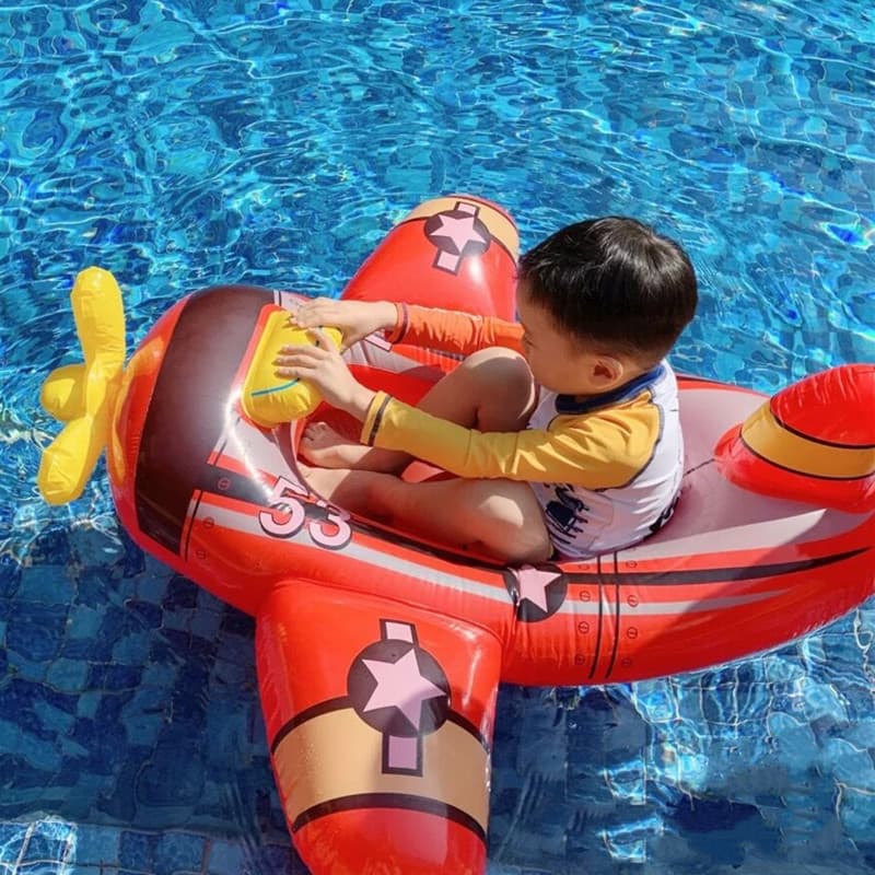 Barco inflável para crianças, anel de natação para bebês, assento de água, cama flutuante, reclinável, equipamento flutu