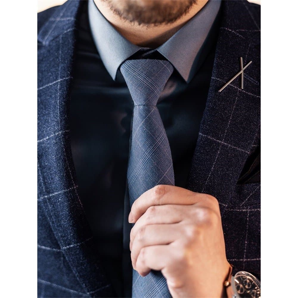 Gravata preguiçosa de negócios Formal masculina trabalho estilo zíper gravata versão coreana gravata de terno masculino