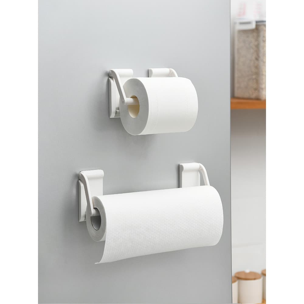 Suporte magnético para toalha de papel de cozinha, suporte para rolo de papel montado na parede, sem perfuração, saco de
