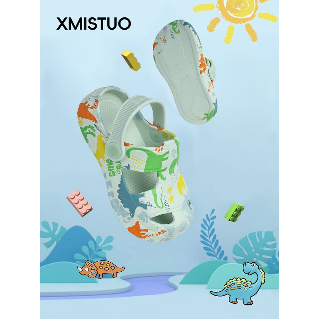 Dinossauro dos desenhos animados crianças chinelos de sola macia meninos meninas verão ao ar livre Wear bebê interior ca