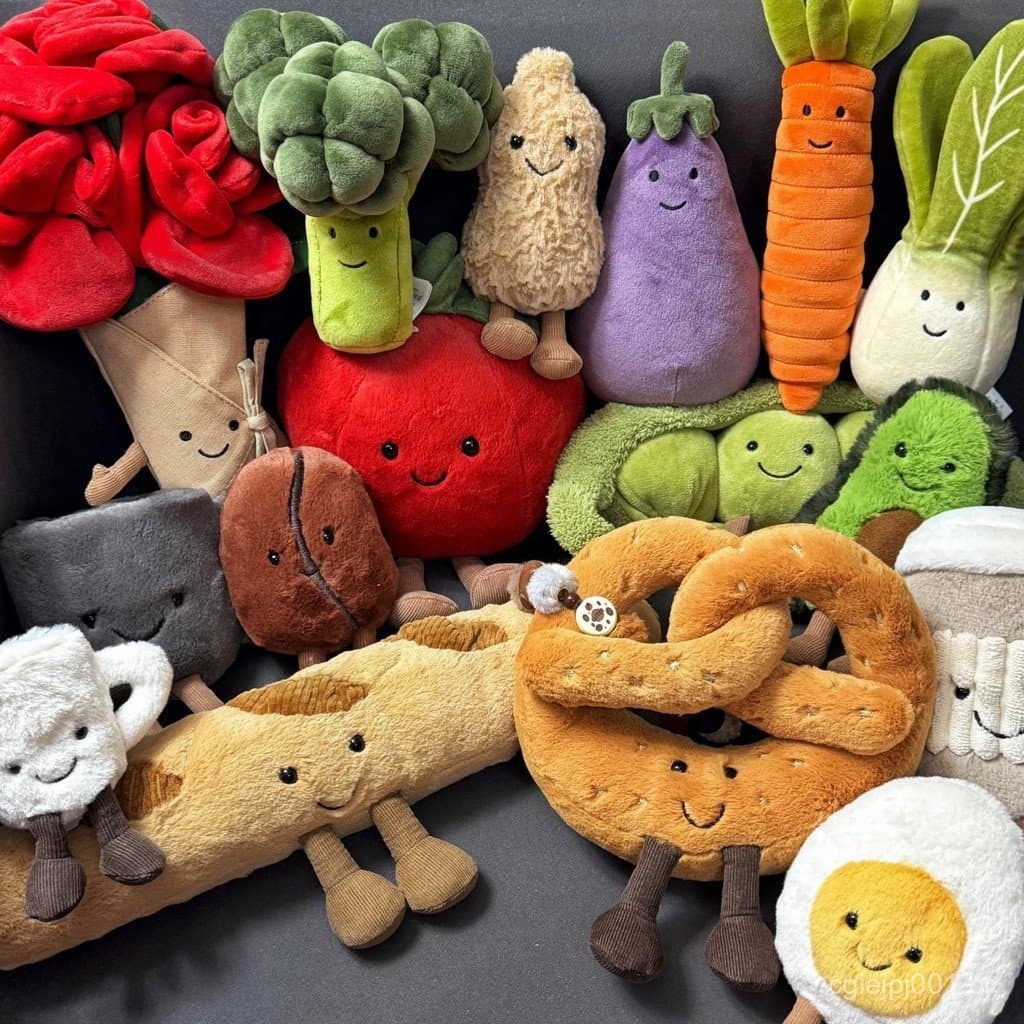 jellycat Fruit Cake Food Series Boneca De Pelúcia Plushie Brinquedo Bolsa Fofa Pingente