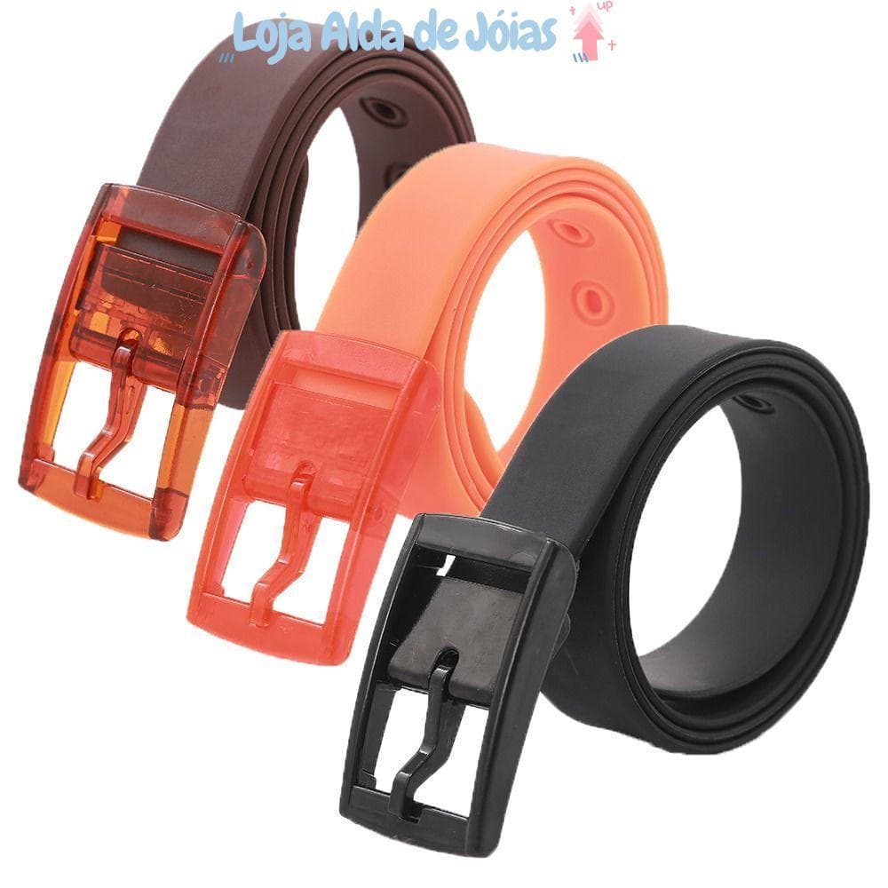 Cinto Com Fivela De Pino Quadrado EMILEES , De Silicone Design De Marca De Luxo Para Casal , Faixa De Cintura Casual