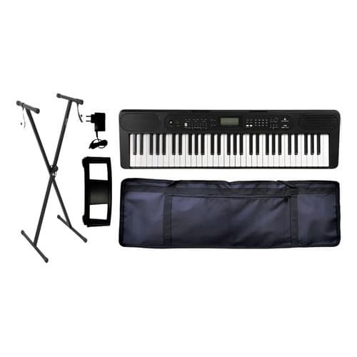 Kit Teclado Musical estudante iniciante Harmonics Ha-500  61 Teclas SENSITIVAS