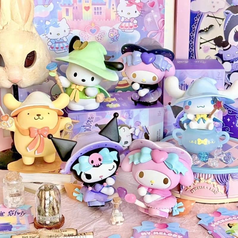 Kuromi Magic Story Series Caixa Misteriosa Melodia Boneca Mercadoria Decoração de Mesa Presente de Aniversário
