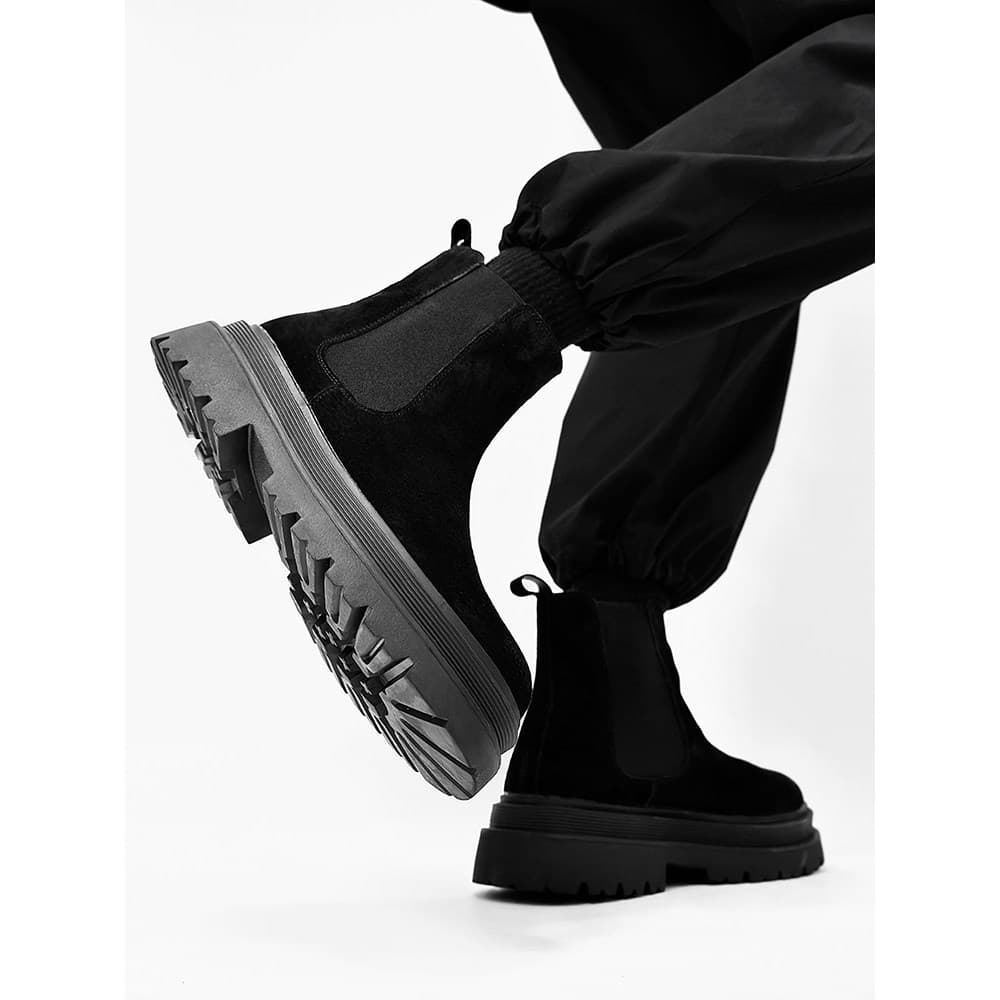 Chelsea Martin botas masculinas estilo britânico Retro de alta qualidade chaminé carga botas curtas de sola grossa aumen
