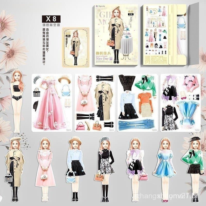 Princesa Magnética Vestida Como Boneca De Papel Fingir Brincar De Brinquedo , Atividades De Viagem De Carro De Estrada ,
