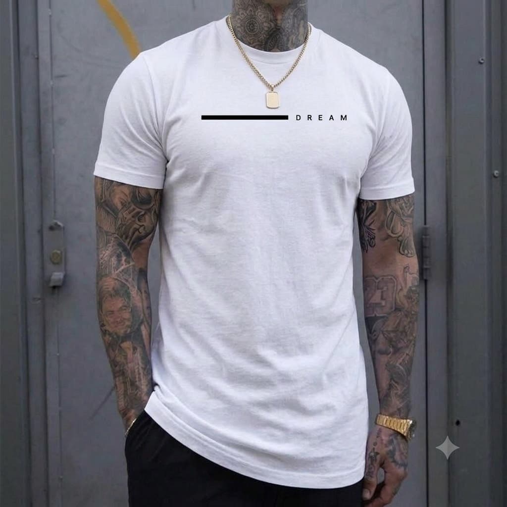 Camiseta Masculina Estampada Dream Camisa 100% Algodão Moda