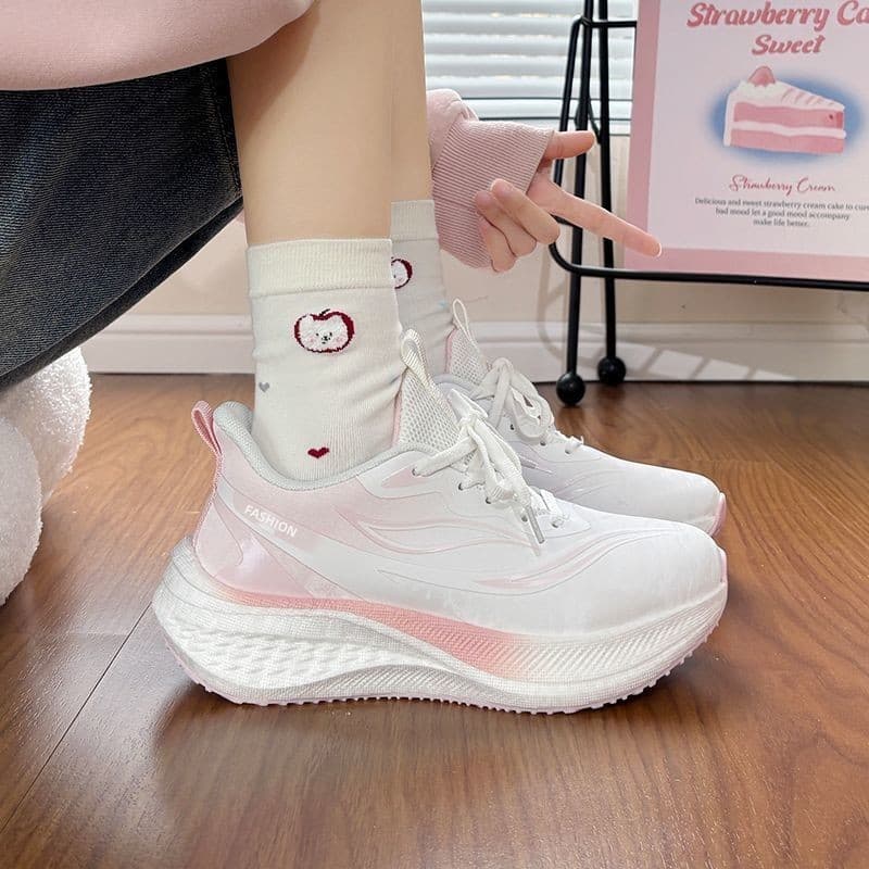 Sapatos femininos 2026 primavera outono sola macia na moda sapatos casuais de cano baixo confortável respirável estudant