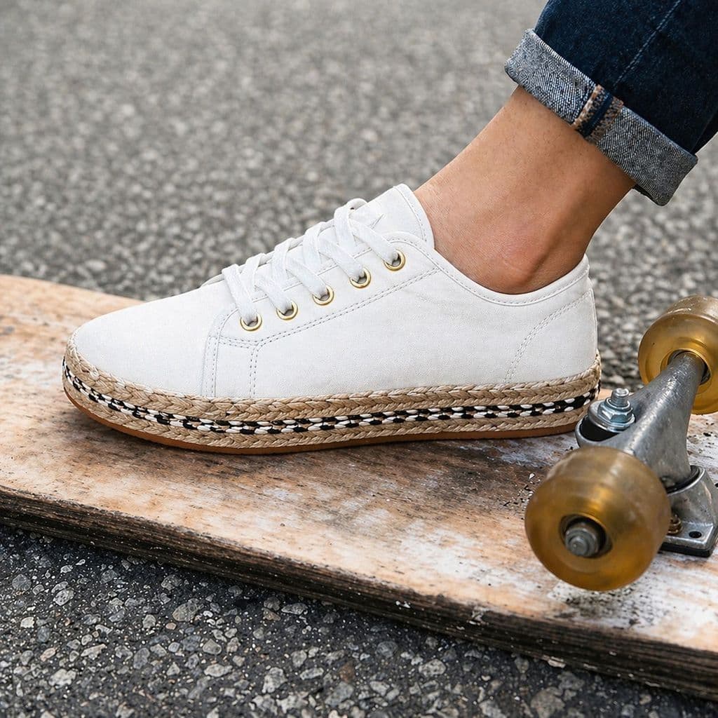 Tênis Feminino Lona Casual Sapatenis Baixo Confortável Com Cadarço pratico