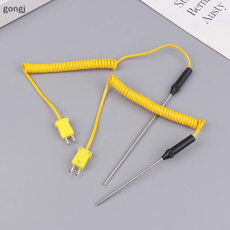 [gongj]-50C A 1200C Tipo K Sensor Termopar Plug 100/150/200/300/500mm De Sonda Com Cabo De Fio Controlador De Temperatur