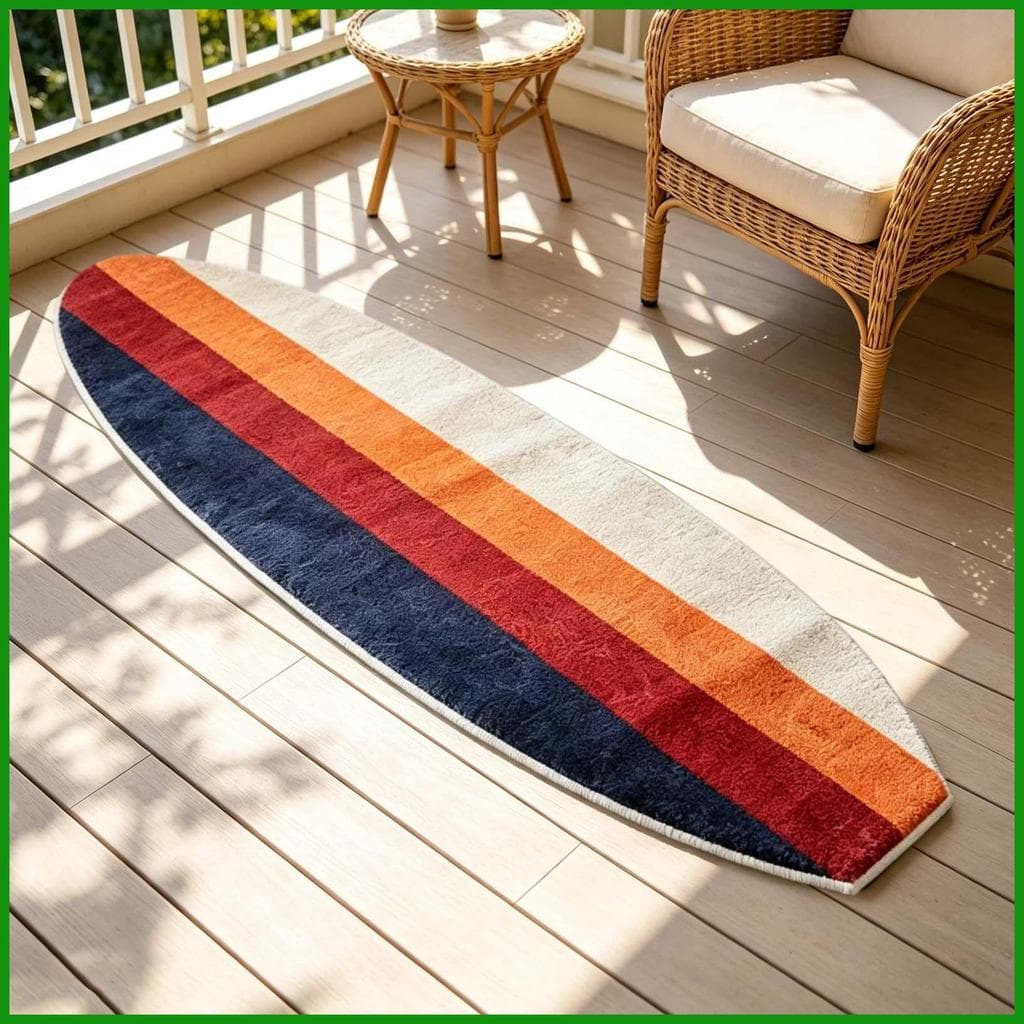 Tapete De Prancha De Surf , Formato Absorvente , Antiderrapante , Área , Banheiro Costeira , Para Quarto , Sala De Estar