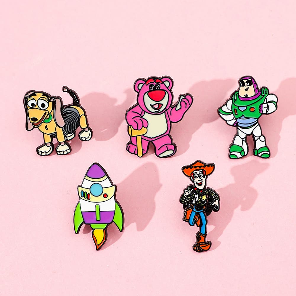 [5pçs] Broches de Liga Toy Story - Decora Roupas e Mochilas