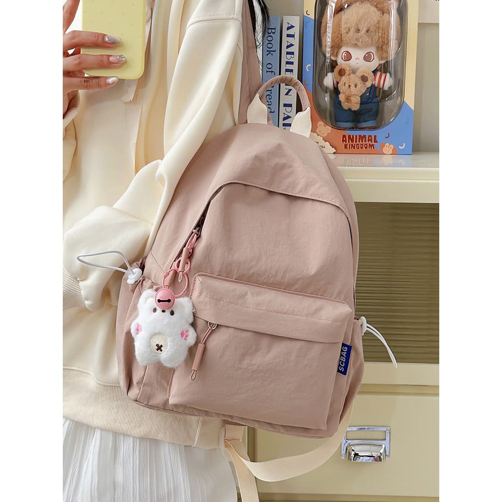 Simples pequena mochila meninas passeio mochila de viagem mochila pequena média pequena estudantes universitários primav