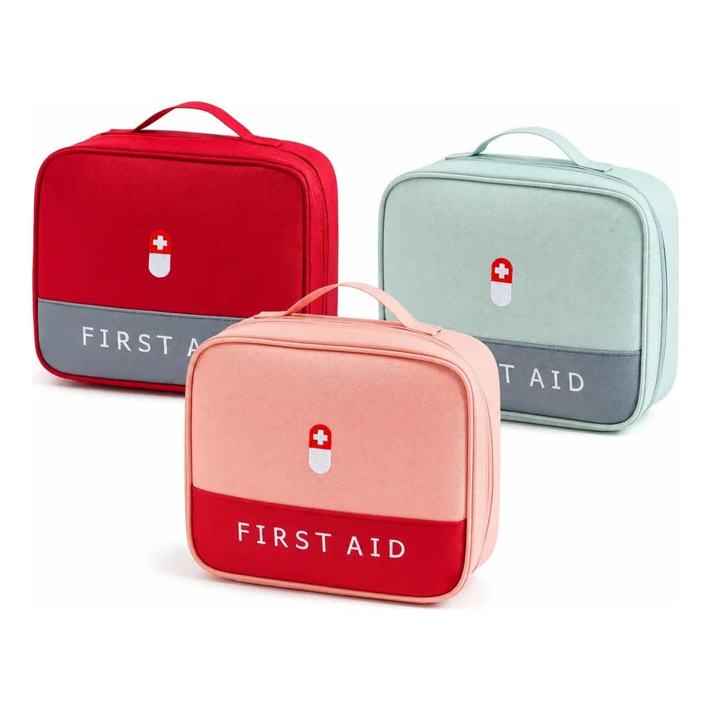 Kit 3 Bolsa Porta Medicamentos Primeiros Socorros Viagem Necessaire