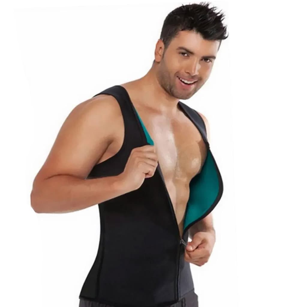 Cinta Termica Queima Gordura Redutor Barriga Calorias Zipe Blusa Camiseta Masculina Modelador Corpo Tanquinho