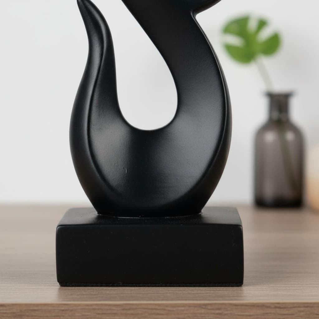 Design Nórdico Escultura De Arte Moderna Peça De Destaque Criativo Estátua Em Forma De Chama Aparência Artesanal Para Sa