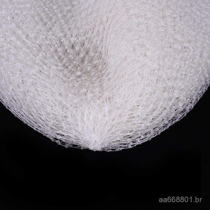 Venda direta de cabeça de rede de pesca transparente, saco de rede branco tecido à mão para peixes grandes, saco de rede
