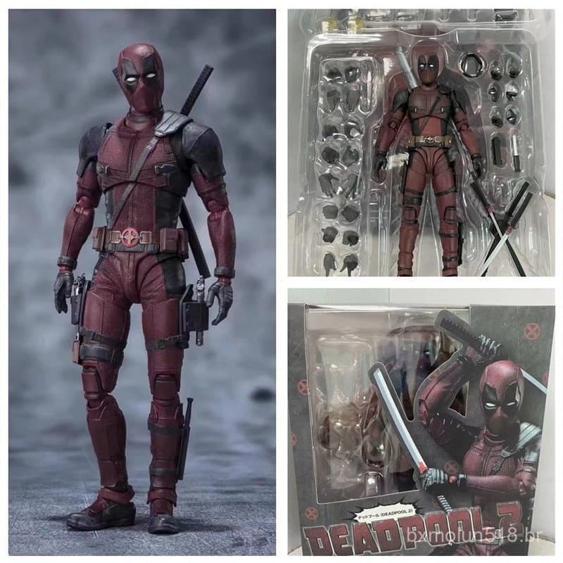 Figura de ação em PVC do filme de animação da Marvel de 2025 "X-Men: Deadpool 2" - Wade Winston Wilson, adequada para a