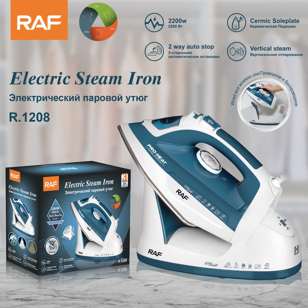Exportação Cross-Border novo produto ferro elétrico portátil padrão europeu engomar plano vapor de alta potência dois-em
