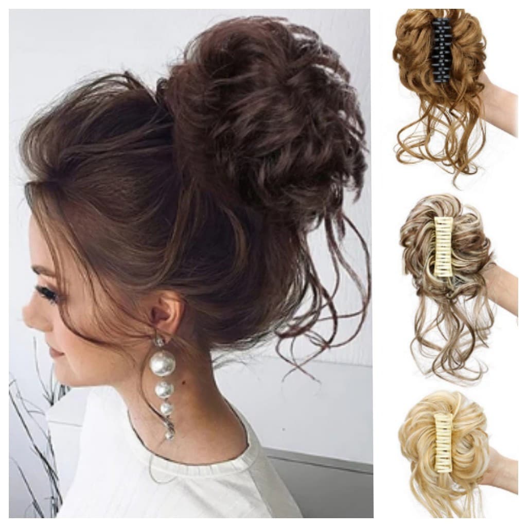 Rabo de cavalo longo e volumoso natural, peruca fácil de usar, cabelo cacheado feminino, estilo com presilha, estilo bot