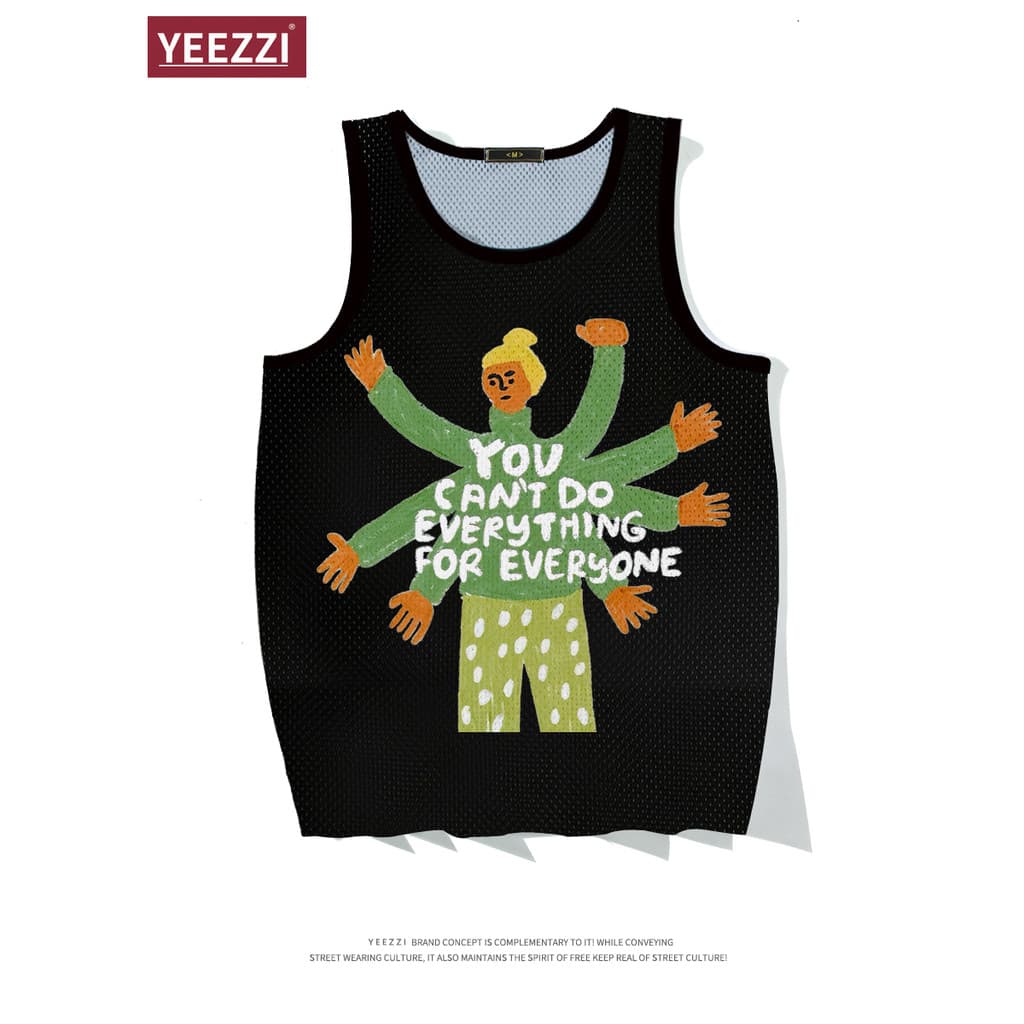 Americano criativo colete uniforme de basquete colete estilo celebridade High-End design ilustração arte Casual na moda