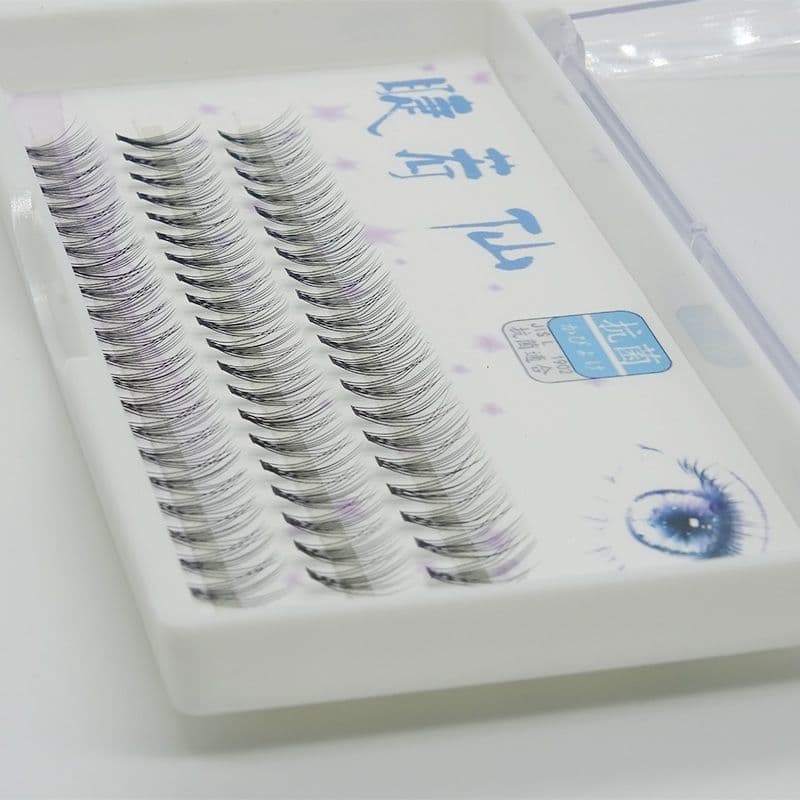 Kit de Extensão de Cílios para Iniciantes: Cílios Postiços de Cabelo de Vison Super Macio, 10 Fios por Cluster, Conjunto