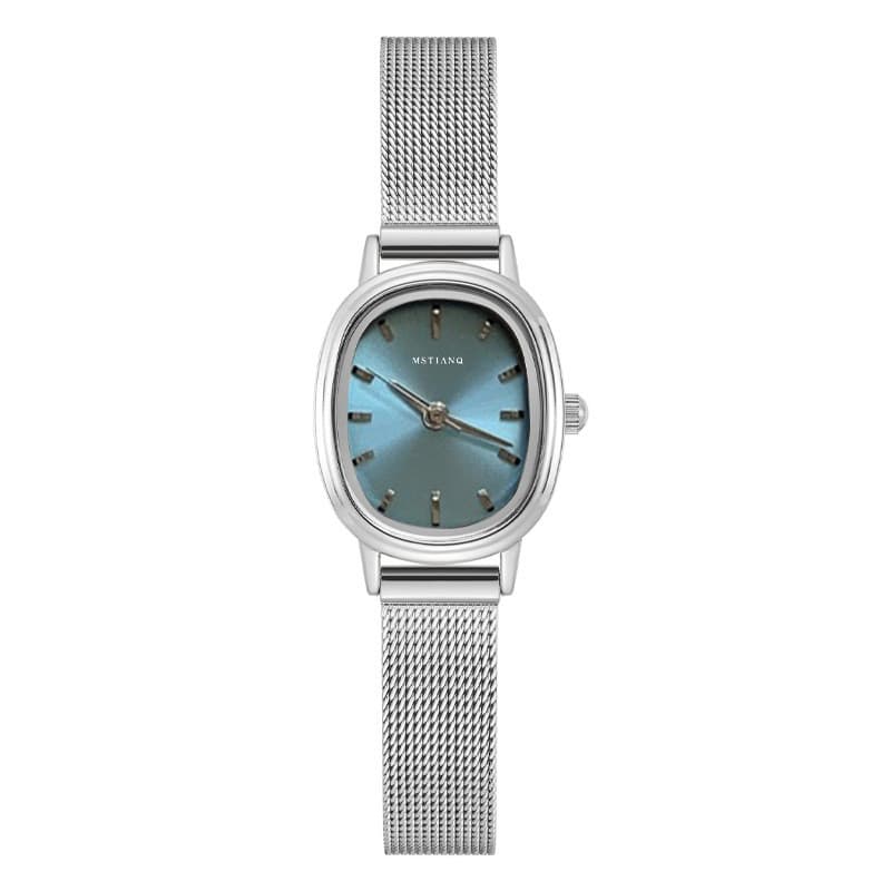 Relógio vintage requintado para estudantes femininas, compacto, simples, de luxo discreto, estilo nicho, relógio feminin