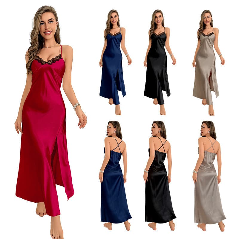 Exclusivo para vendas internacionais: Nova camisola de seda gelada de verão, camisola estilo europeu e americano, camiso