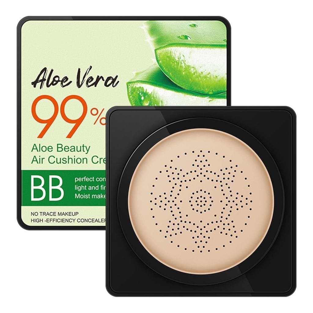 BB Cream com Aplicador em Forma de Cogumelo - creme de cobertura total com correção de cor, BB Red Correct com Aloe Vera