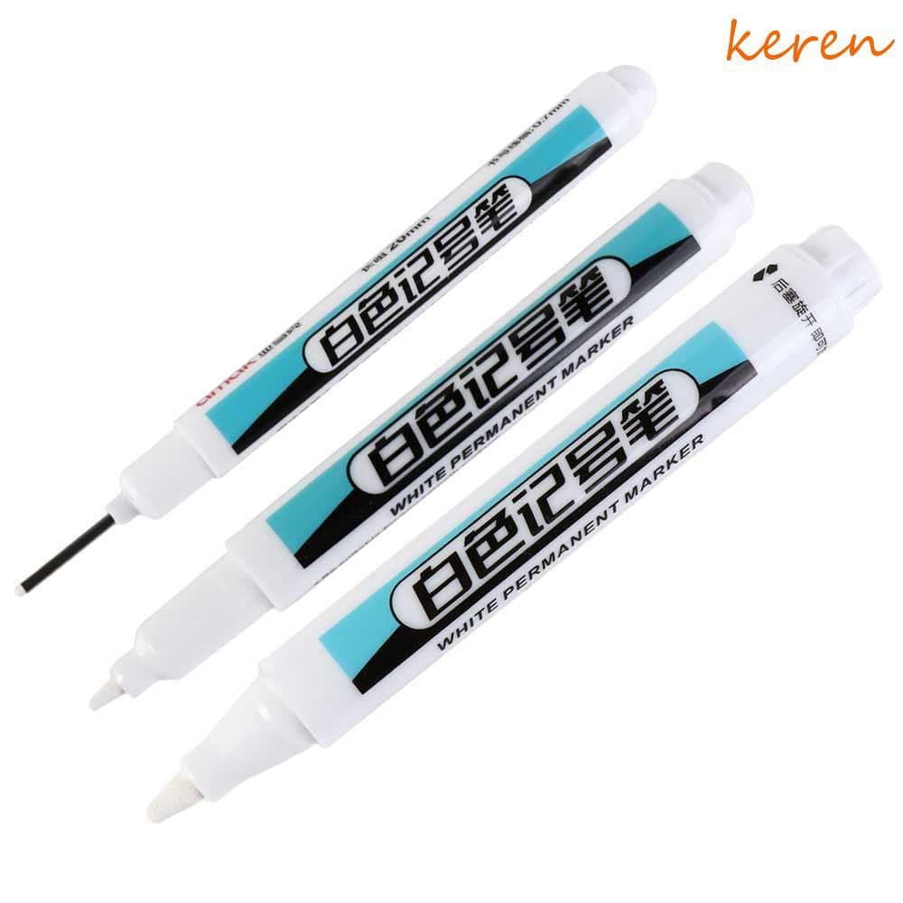 Canetas Marcadoras Brancas KEREN , Escrita Suave , Não É Fácil De Desbotar , Caneta De Tinta Permanente Branca , Amplame