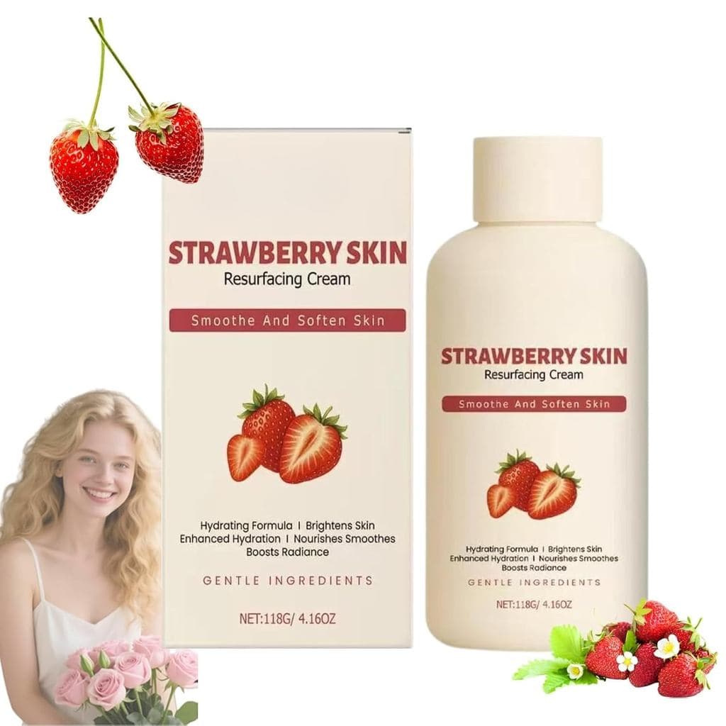 Creme Hidratante para a Pele de Morango, Loção Hidratante para as Pernas, Melhora o Tom e a Textura da Pele, Ajuda a Red