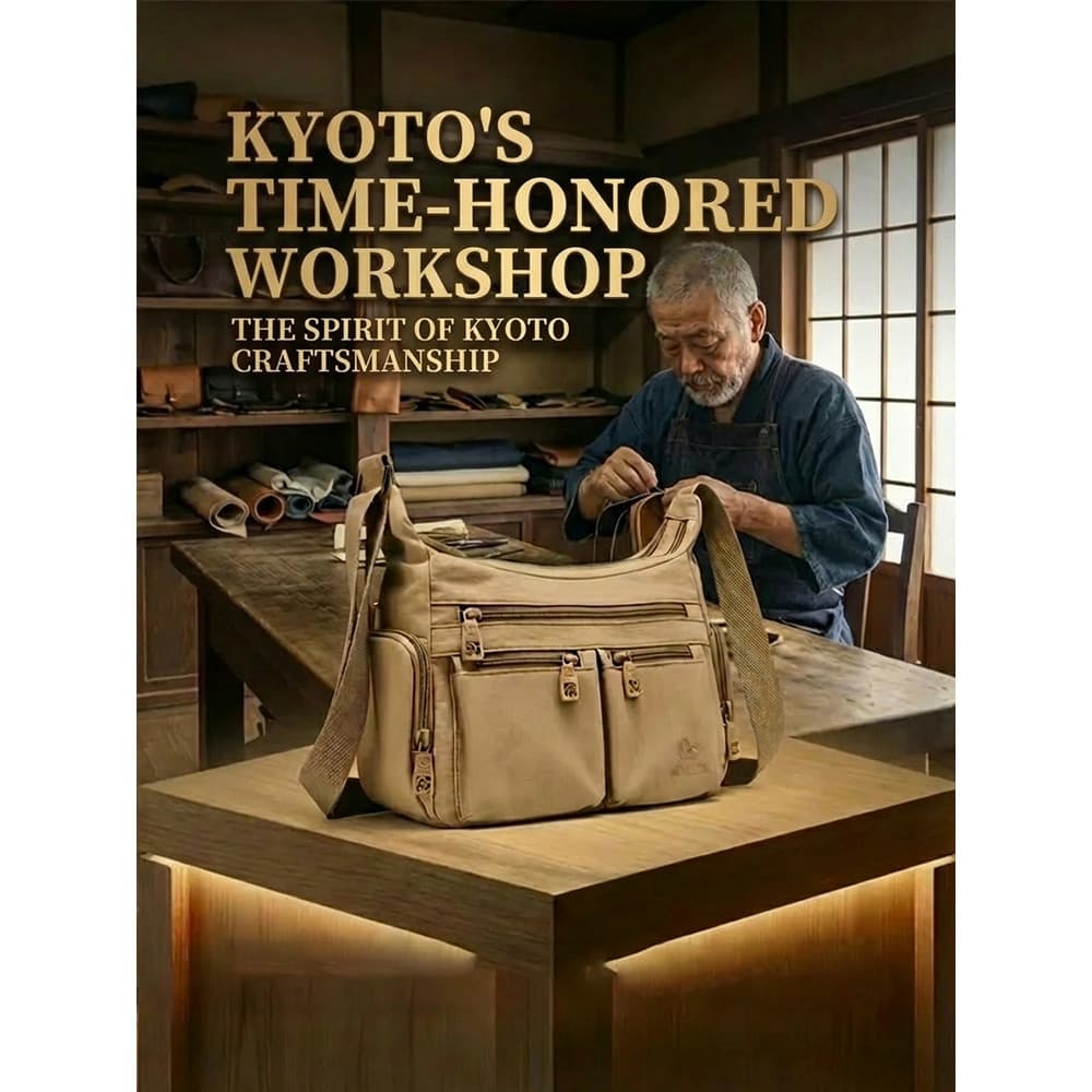 [Design Kyoto] Bolsa feminina de grande capacidade/Alça de ombro/Diária/Organizada