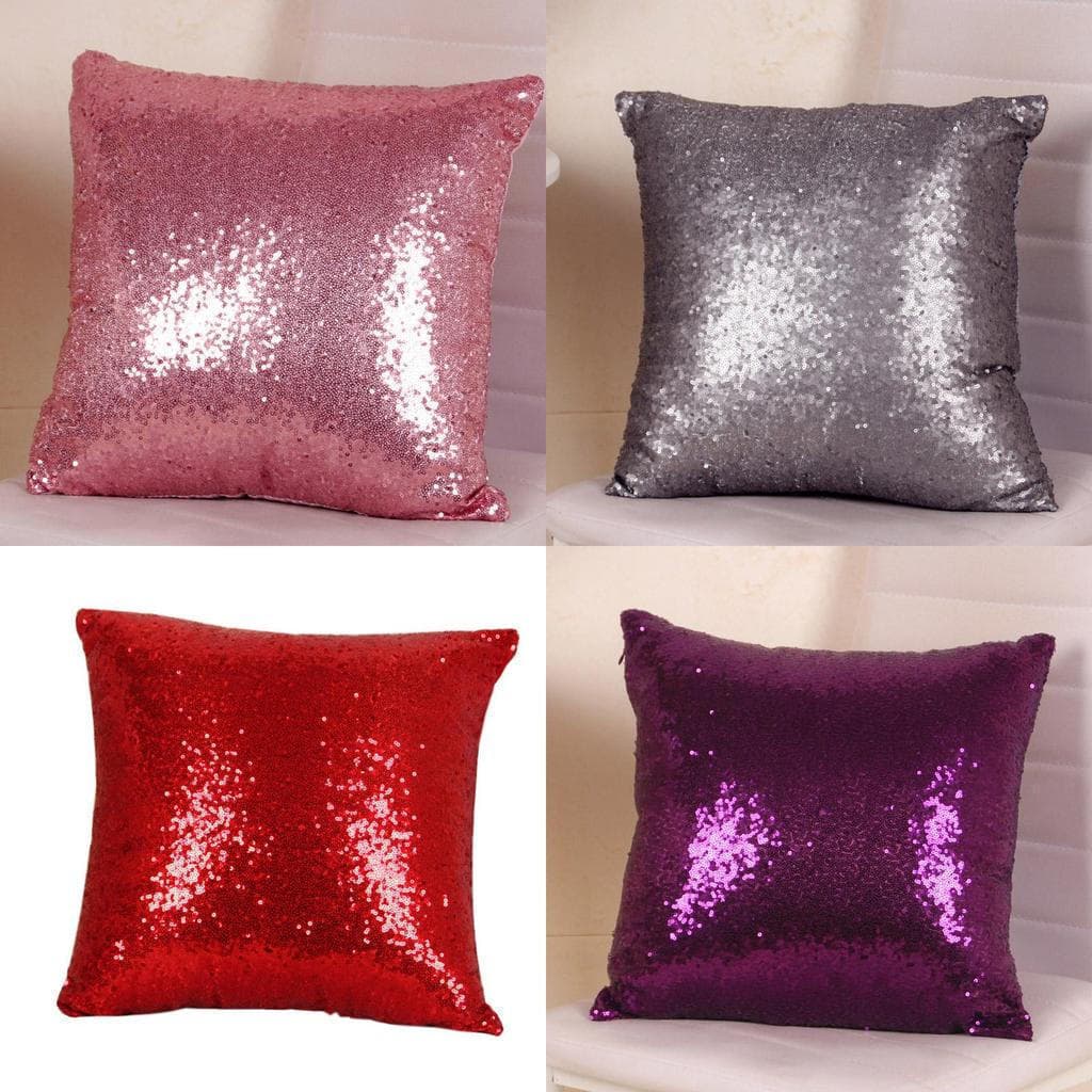 Almofada Deslumbrante Capa De Lantejoulas Para Um Toque Glamouroso Em Qualquer Espaço