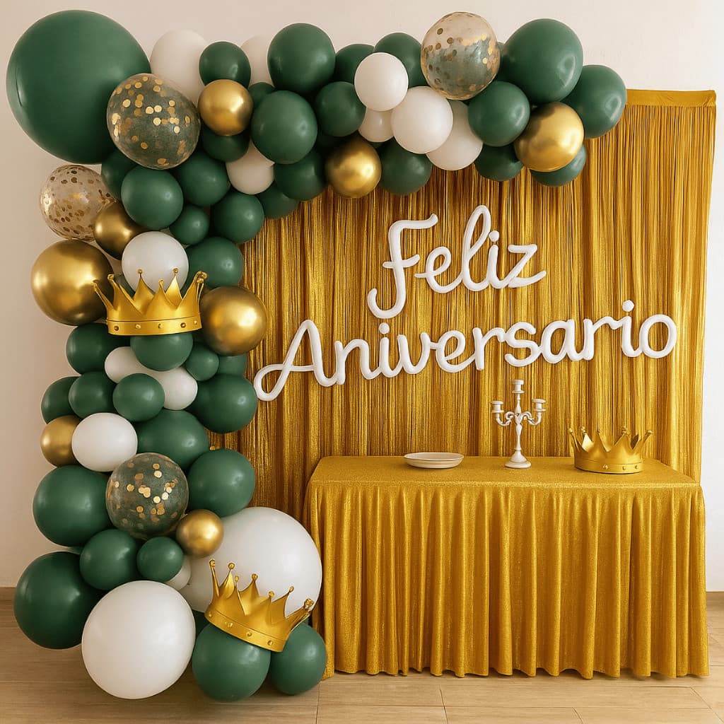 Kit C/117 Balões Arco Bexigas Feliz Aniversário Decoração Fácil Montar