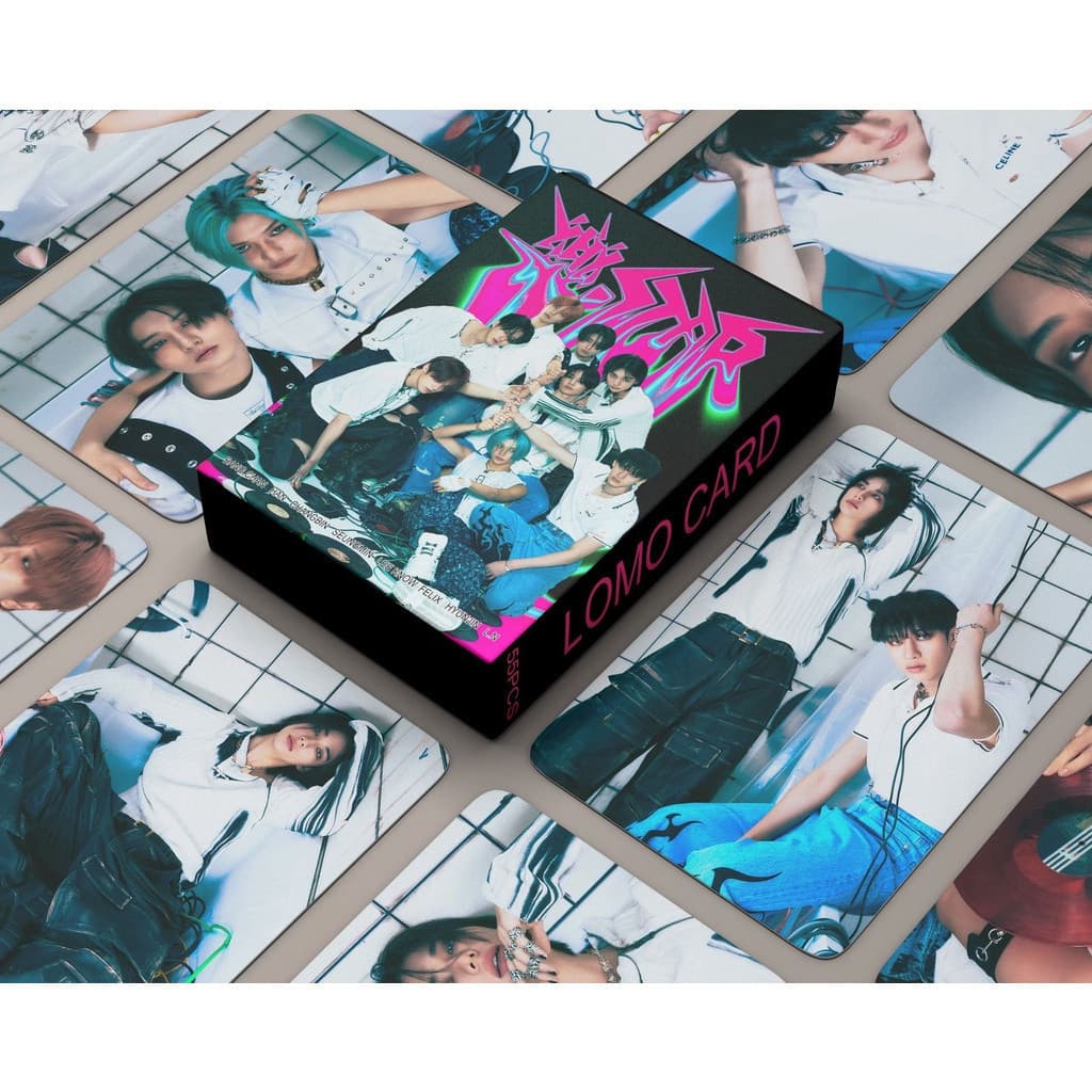 KPOP 55 fotos/caixa Stray Kids <     Estrela >       Álbum de Fotos ROCK LOMO Postcard U9K8 SLXT