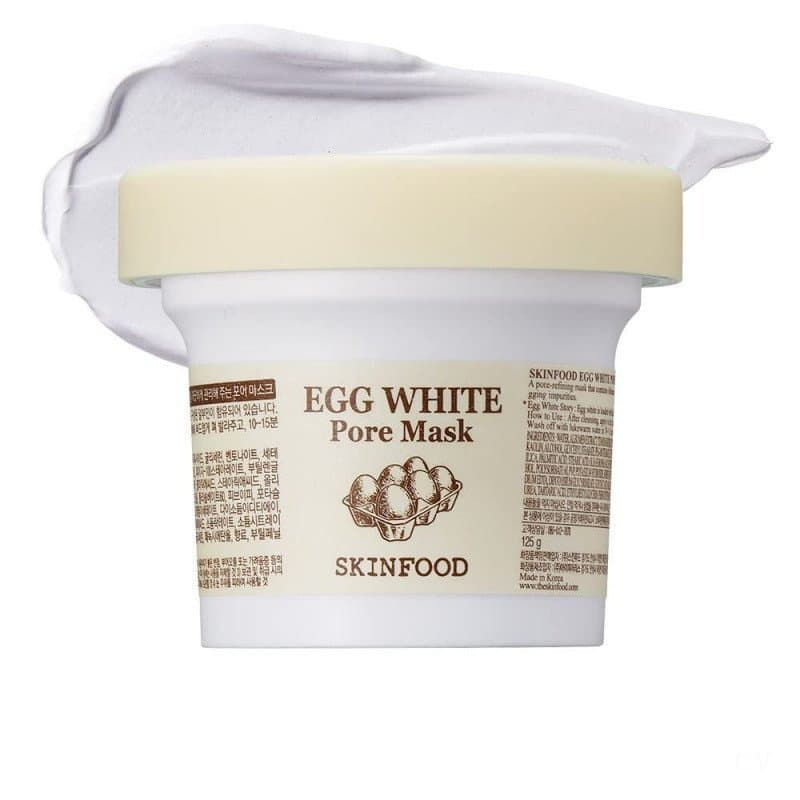 [ALIMENTO]Máscara de Argila para Poros EggPoreMask120g(4.23FlOz), Esfoliante para Redução de Poros, Absorção de Sebo e H