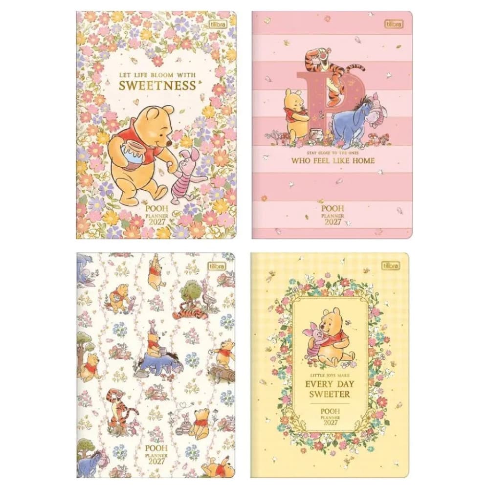 Agenda Planner 2027 Pooh Grampeado 20 Folhas 90g Tilibra